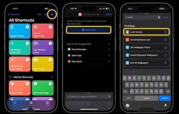 钦北苹果14锁屏维修店分享iPhone14升级iOS16.4后如何创建锁屏快捷方式 